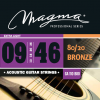 Magma Strings GA110B80 - Струны для акустической гитары, Серия: Bronze 80-20, Калибр: 9-13-18-26-36-