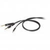 DHG545LU18 - Проф. аудио кабель, стерео мини 3,5мм джек <->2х джек 6.3мм, длина 1.8 м