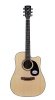SAGA SF600C - Акустическая гитара, корпус дредноут, с вырезом, цвет натуральный